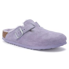 Birkenstock Boston Shearling Purple Fog Suede leather Size 37