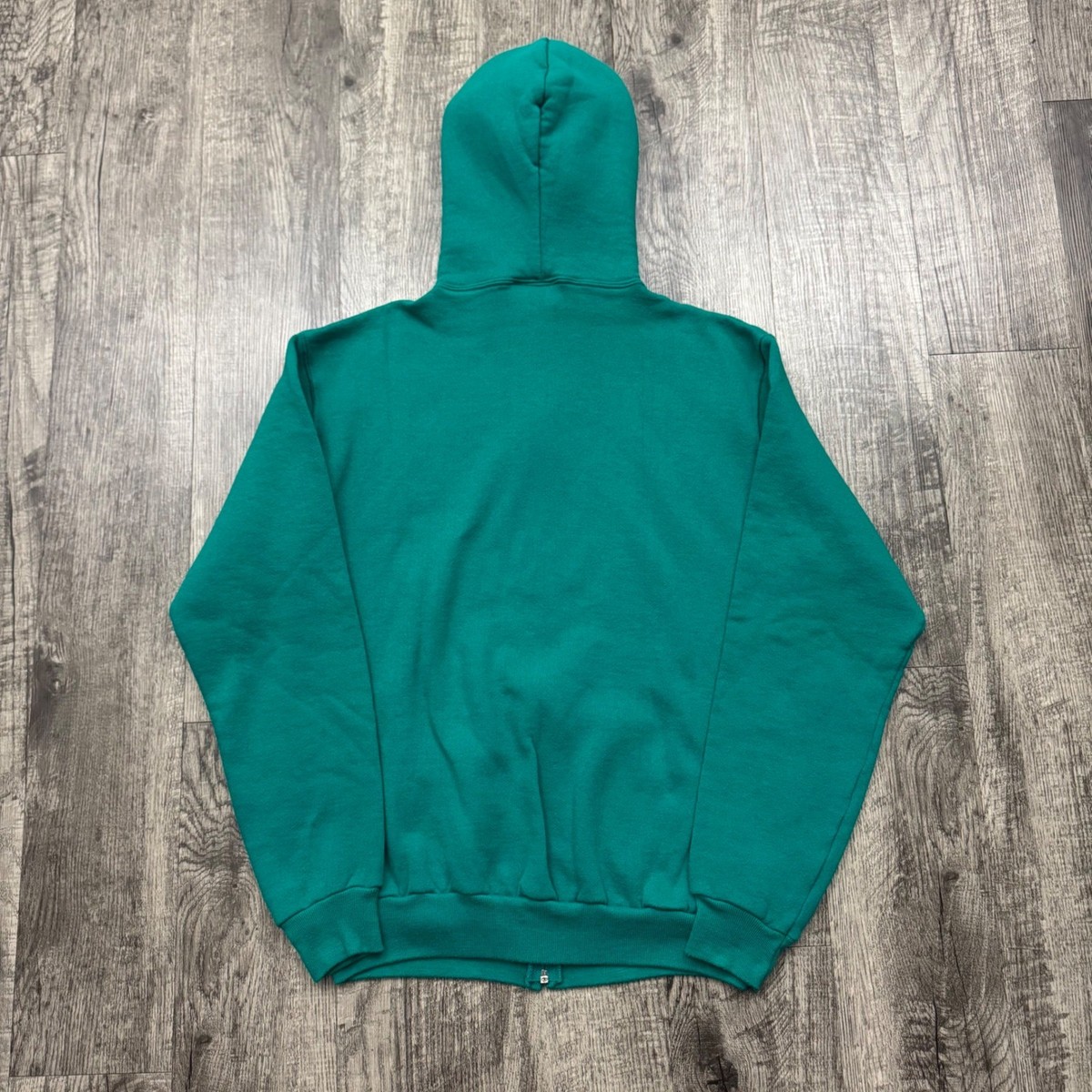 Vintage 1970s Russell Athletic Full Zip Hoodie Made in USA Teal | eBay
