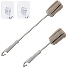 Brush Bottle 2 Pack 1 Long 1 Short Cleaning Brush Wine Glass Sponge 2 Pack Tr...