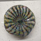FENTON RIBBON TIE GREEN CARNIVAL GLASS BOWL