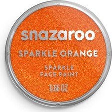 Snazaroo Sparkle Face and Body Paint Sparkle Orange 18.8g Pot - Water-based Kids