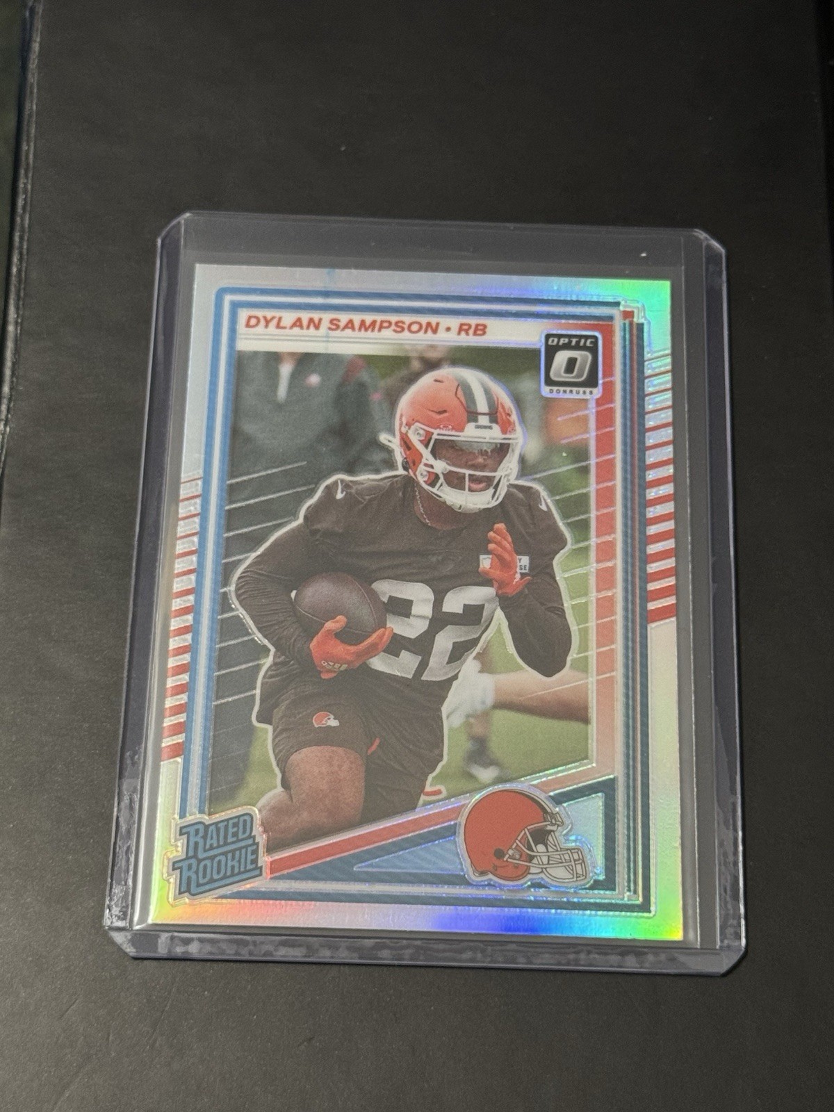 2025 Donruss Dylan Sampson Optic Rated Rookie Preview Silver RC #389 Browns