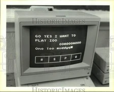 1993 Press Photo Computer program used by Damien Keller at Lincoln School
