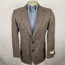 NOS Highlander Tweed Jacket Blazer Sport Coat Wool Hardwick Vintage Mens 41 Reg