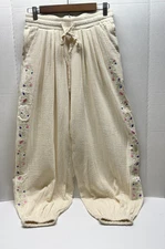 POL LARGE JOGGERS DOUBLE GAUZE NATURAL NIP 100% CTN  SO NICE! 16-18" FLAT