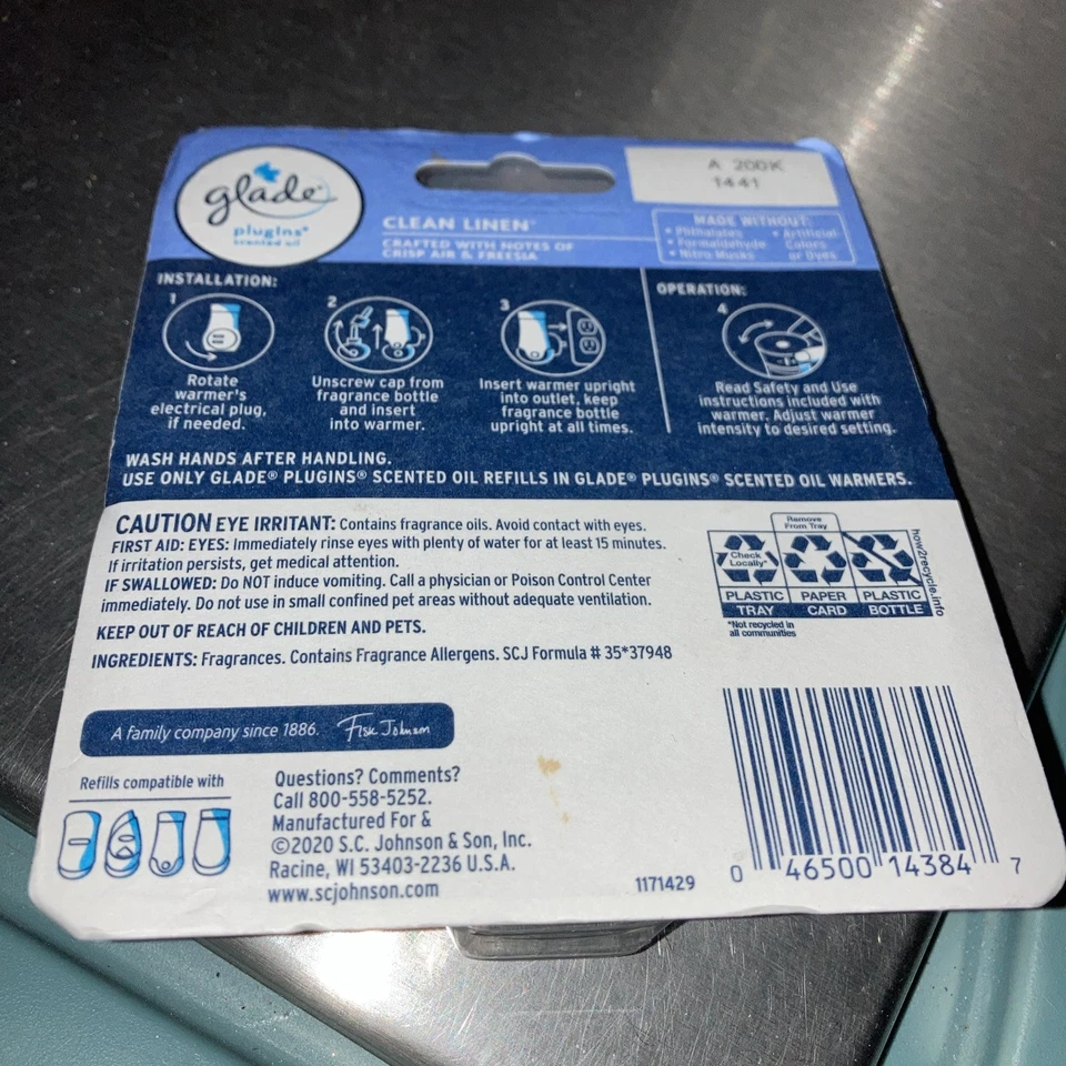 Glade Plug-Ins Scented Oil refill pack  CLEAN LINEN - Image 4 of 4