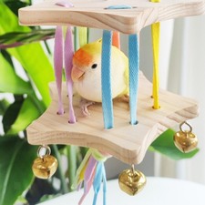 Bird Toy Parrot Perch Sharpens Claws Colourful Playground Cage Accessories
