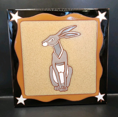Signed 1995 Thrall Lamosa Mexico Tile Titled ''Hare'' 13/500 7.75''