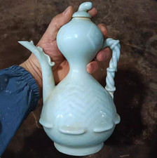 Nice Chinese Collectable Art Hand Painting Hutian Kiln Porcelain Teapot