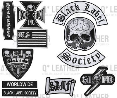 BLACK LABEL SOCIETY  COMPLETE 11 PCS EMBROIDERED PATCH SET Iron/ Sew On Vest