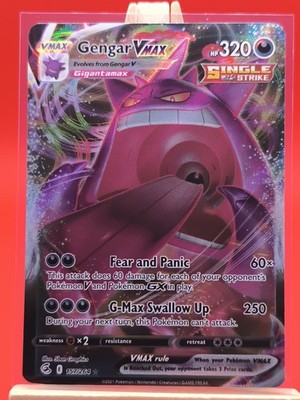 Gengar VMAX 157/264 Fusion Strike Full Art Ultra Rare Holo Pokemon