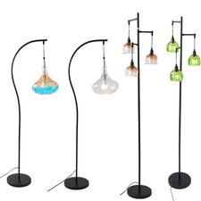 Elegant Arch Floor Lamp w/ Glass Shade Living Room Bedroom Reading Lights Modern