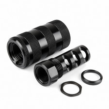 ALL STEEL Muzzle Brake 5/8"x24 TPI for .308/.300BLK/338/7.62  Knurled Forwarder
