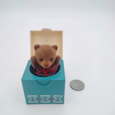 Vtg 60s Avon Toy Kids Teddy Jack In The Box Figurine Bear Pop-up Toy Figure