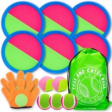 Toss and Catch Ball Set, Outdoor Games, Beach/Backyard/Lawn Games, Paddle Bal...