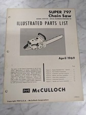 MCCULLOCH CHAIN SAW PARTS LIST BOOK ILLUSTRAT...
