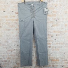NWT WonderWink WonderWork 500T Unisex Grey Scrub Pant Cargo Small Tall 33" 