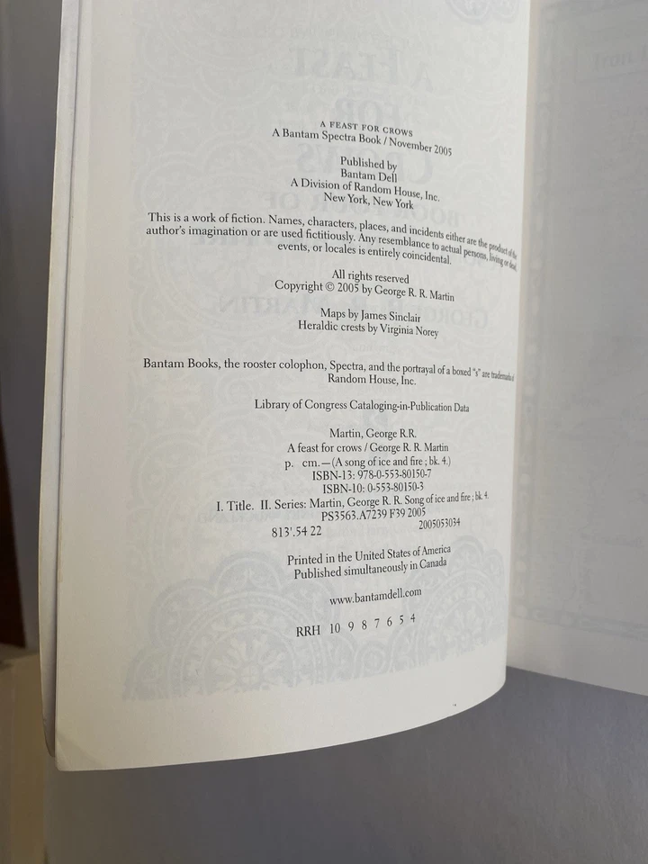 A Feast for Crows, George R. R. Martin (2005) Vintage Trade Paperback ASOIAF #4 - Image 3 of 4