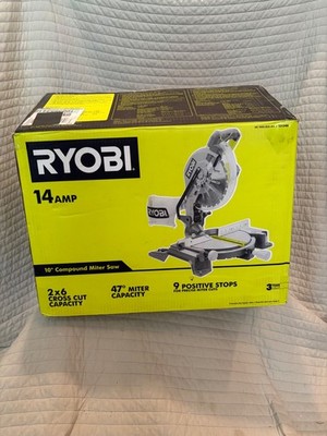 14 Amp RYOBI 10 in. Compound Miter Saw with LED TS1346