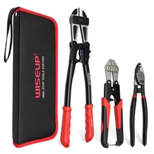 3Pcs Bolt Cutter Pliers Set, 14" Heavy Duty and 8" Mini Bolt Cutter, 8" Wire ...