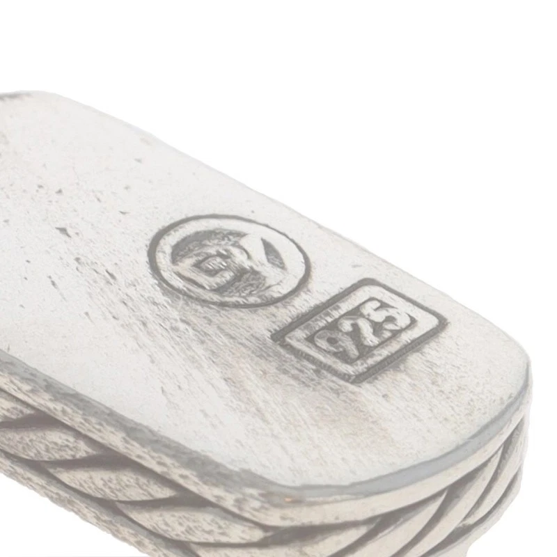 David Yurman Midnight Melange Mini Dog Tag Dia Enhancer Pendant Ster 925 .13ctw - Image 4 of 4