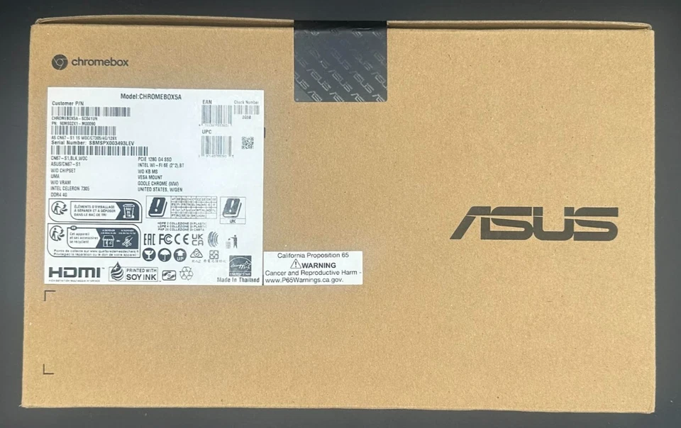 ASUS Chromebox 5A Intel® Celeron® 7305, 4GB RAM, 128GB SSD, CHROMEBOX5A-SC041UN - Image 2 of 4