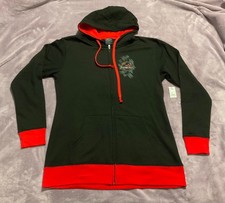 Jurassic Park Black Hoodie W/ Full Zip Kids / Junior Sz XL Sweatshirt Jacket