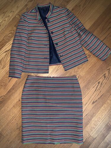 TALBOT'S Rainbow LGBTQ SEXY Lined Suit Skirt & Jacket NWOT Sz 6P 6 Petite ❤️tb48 - Picture 2 of 10