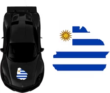 Uruguay sticker flag coat of arms flag hood car flag 44x38cm MHF