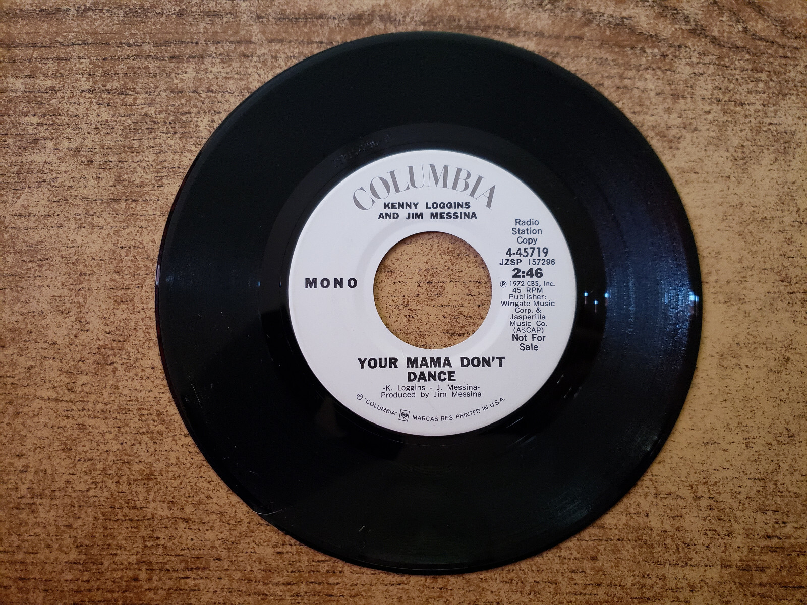 PROMO EXCELLENT 1972 KENNY LOGGINS Your Mama Don't Dance / Golden