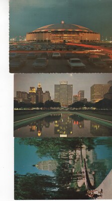 Vintage Texas Postcards Lot Houston San Antonio Astrodome 1971 Unused Dr