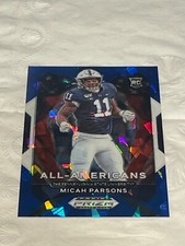 2021 Panini Prizm Draft Picks All-American Blue 89/99 Micah Parsons Rookie RC