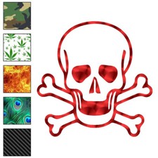 Skull crossbones , Vinyl Decal Sticker, 40 Patterns  3 Sizes, 6022
