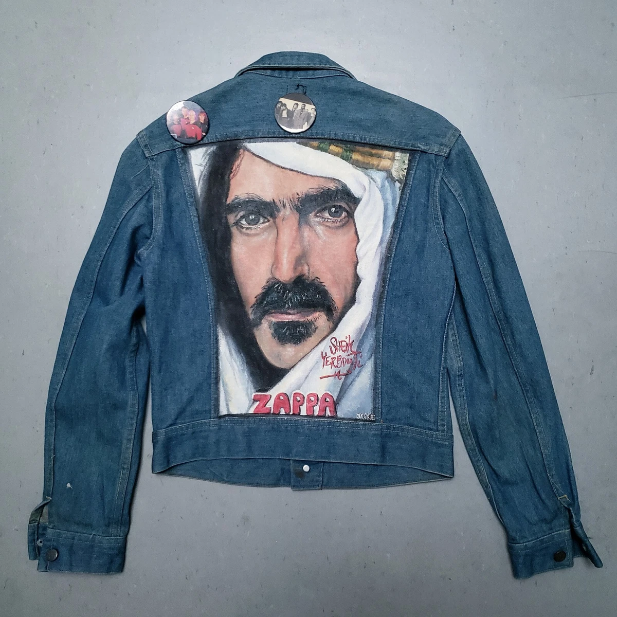 Vtg 70s LEE 101-J Jacket FRANK ZAPPA Painted Sheik Yerbouti Art Denim Chore RARE