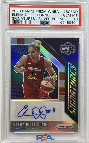 Elena Delle Donne 2020 Panini WNBA Signatures Silver Prizm Auto PSA 10 Gem Mint