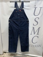 Mens Dickies Denim Jeans Carpenters Bib Overalls Size 44X30. 00025