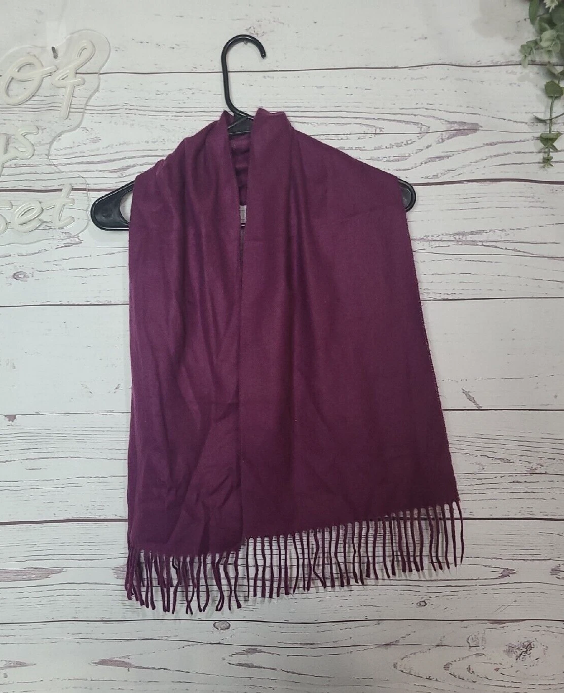 Écharpe frange vintage Christian Dior Echarpes violet cashmaire 100 % acrylique