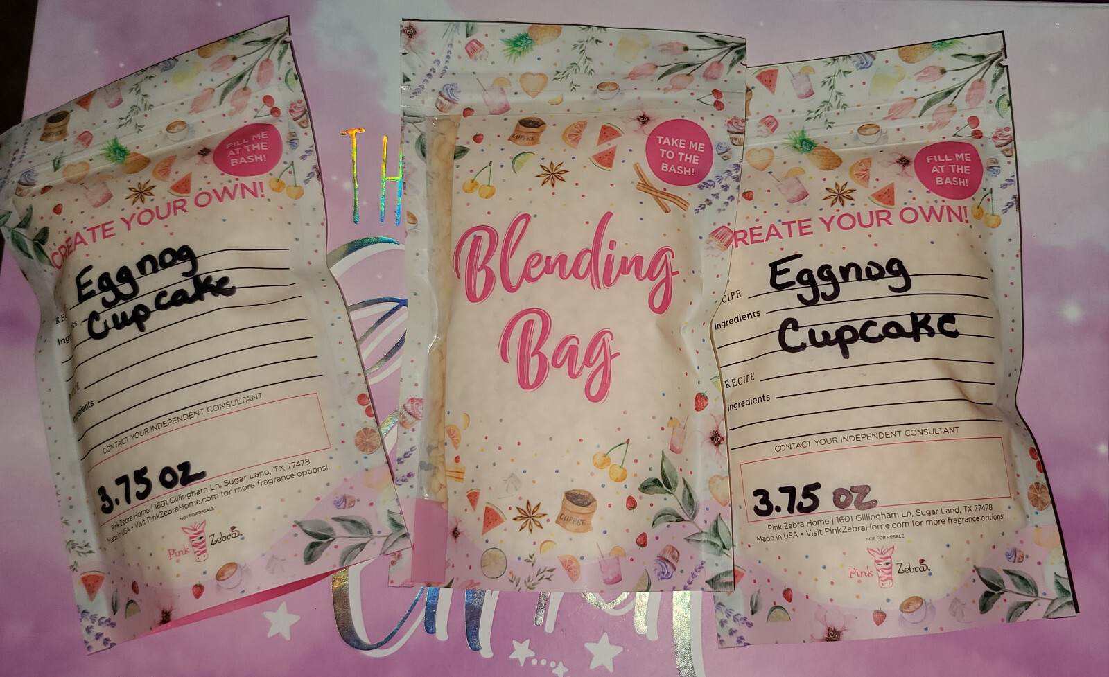 Pink Zebra Sprinkles 3.75oz bags Variety of scents Nontoxic, soy