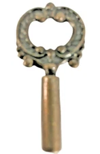Lamp Turn Knob Socket Key Fancy Antique Brass Finish Cast Metal *Free Shipping*