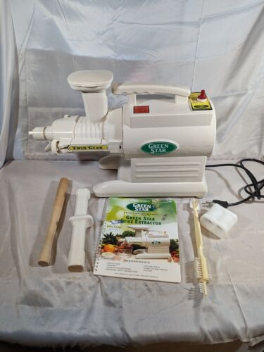 TriBest Green Star GS-1000 Twin Gear, Masticating Vegetable Fruit Juicer - 第 1/8 張圖片