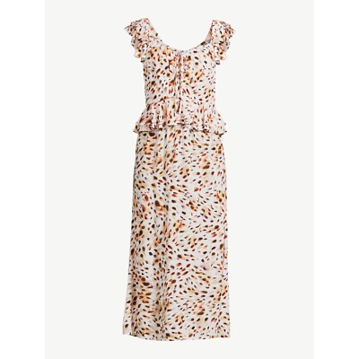 Sofia by Sofia Vergara Sweetheart Neck Ruffle Sleeveless Peplum Midi Dress XL
