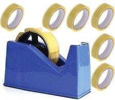 DESKTOP HEAVY DUTY WEIGHT SELLOTAPE CELLOTAPE TAPE DISPENSER 6 ROLLS TAPE OFFICE