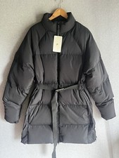 Fabletics Black Bryce Belted Storm Puffer Coat 1x Nwt