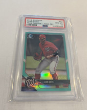 2018 BOWMAN CHROME AQUA BLUE REFRACTOR JUAN SOTO RC /125 PSA 10 GEM