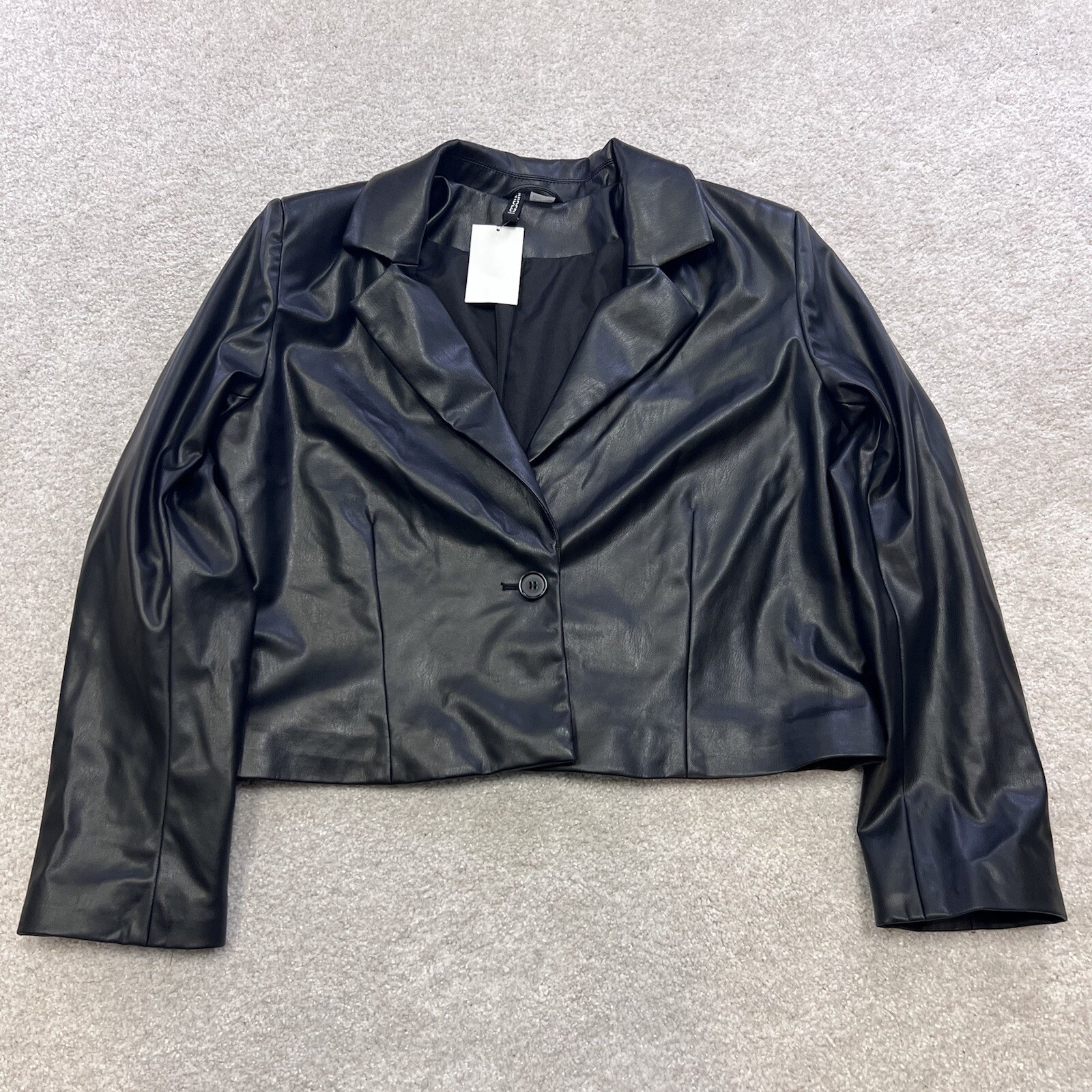 Black Faux Leather Jacket Size 
