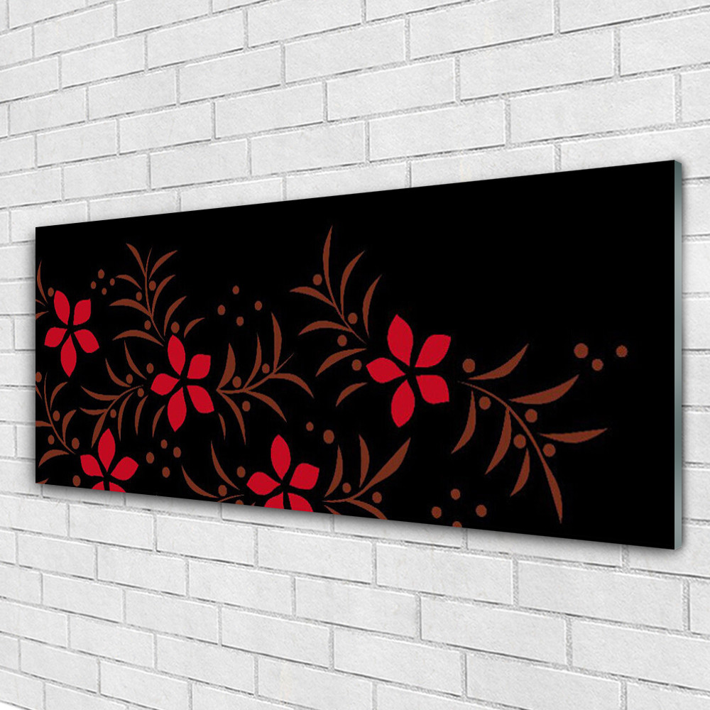 Tableau decoration fleurs plexiglas 125x50 cm idee deco moderne chambre