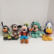 Lot of Disney Bean Bag Figures Mickey Minnie Donald Goofy Pluto All with Defects