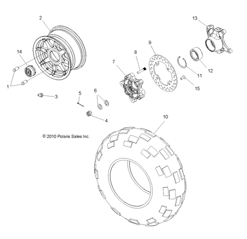 Polaris Wheel Bearing Carrier, Right, Genuine OEM Part 5137478, Qty 1 - Bild 5 von 5