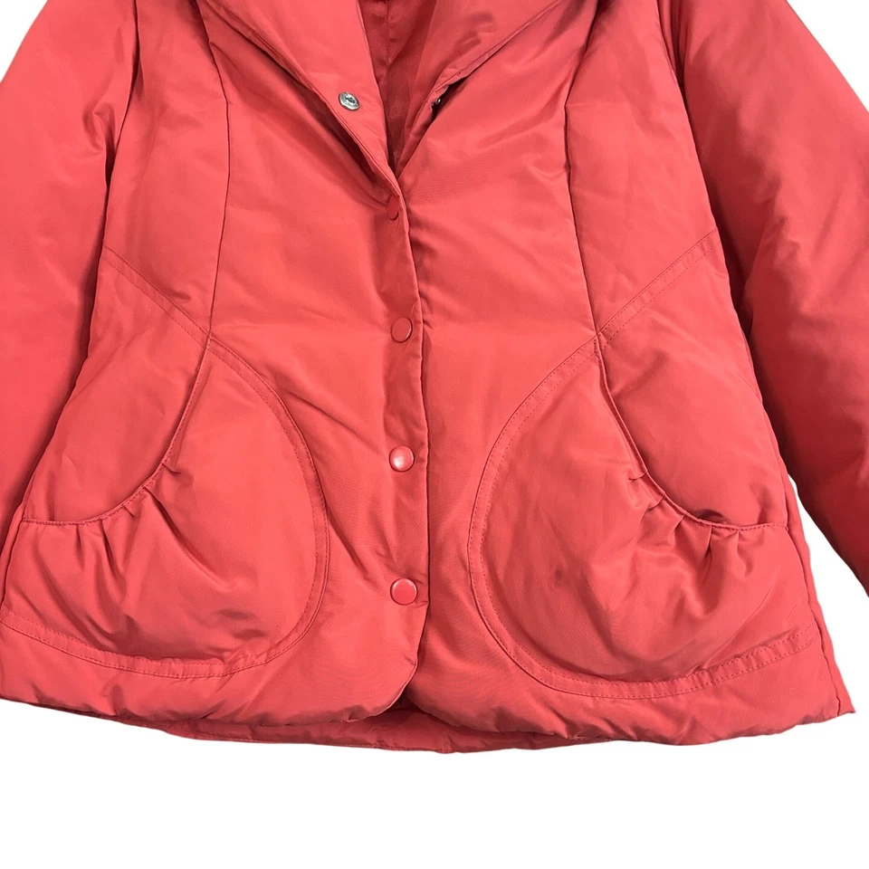 Talbots Mujer Talla Pequeña Relleno Aislamiento Chal Cuello Puffer Chaqueta Otoño Foto 4 de 4