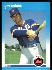 Ray Knight 1987 Fleer #14 New York Mets MLB READ FREE SHIPPING AutographDen